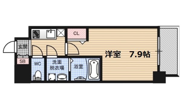 レジュールアッシュ福島FINOの物件間取画像